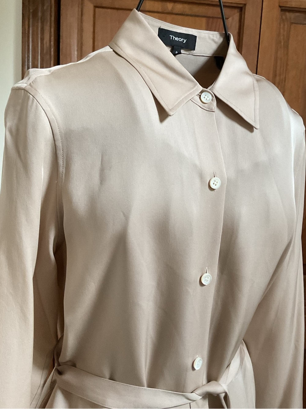 Theory silk shirt dress, Petite - Picture 2 of 10